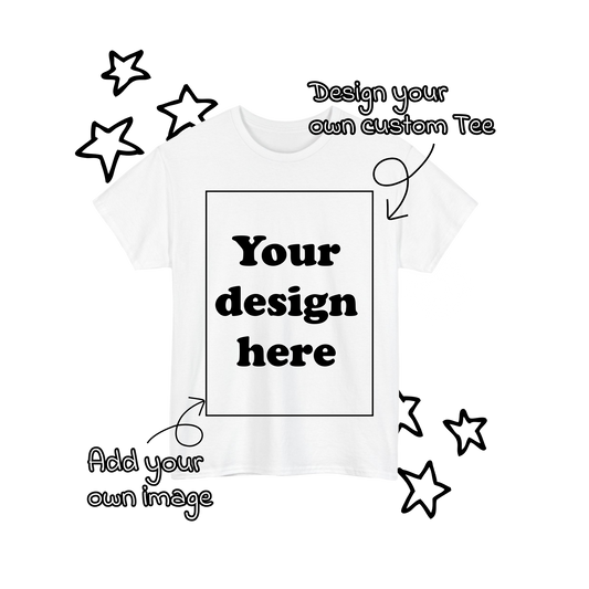 Custom White Tee - Puff Berry