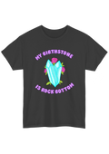 Birthstone Charcoal Tee - Puff Berry