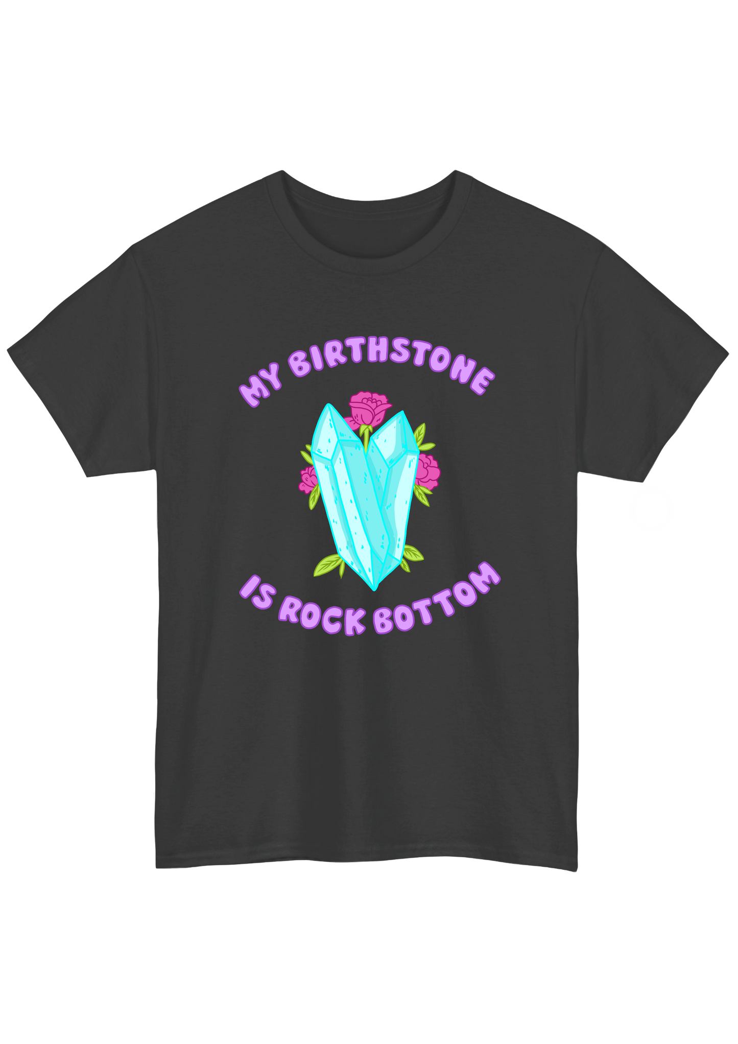 Birthstone Charcoal Tee - Puff Berry