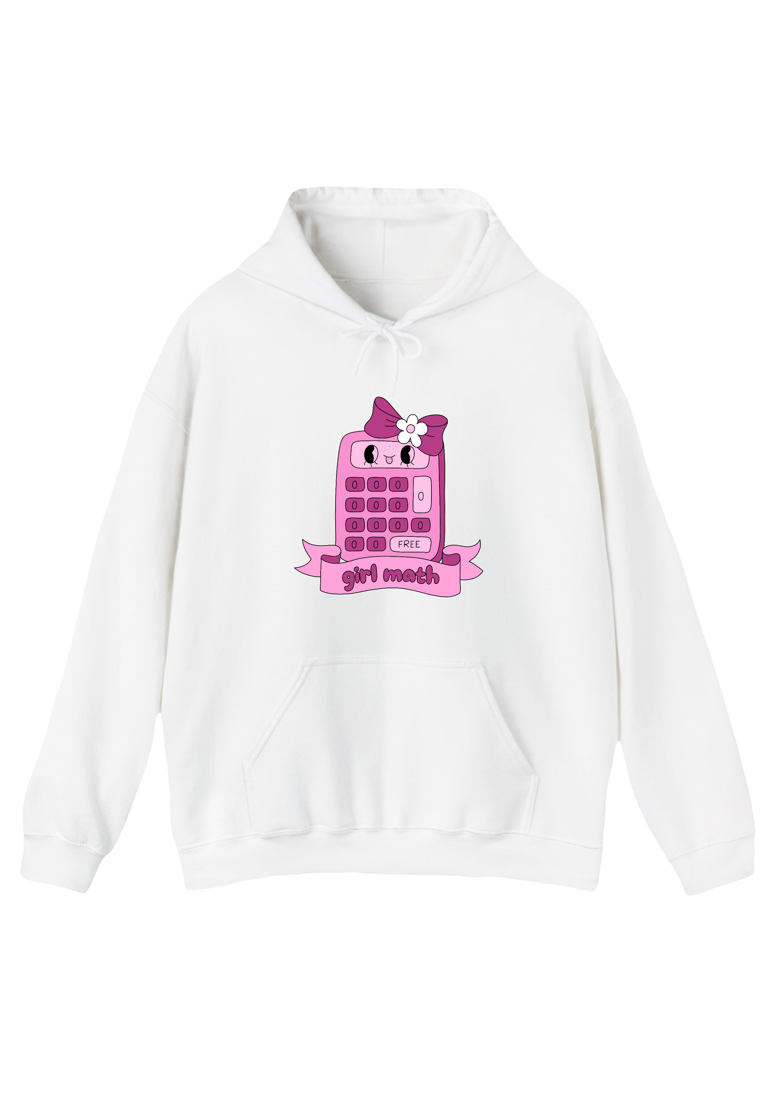 Girl Math White Hoodie