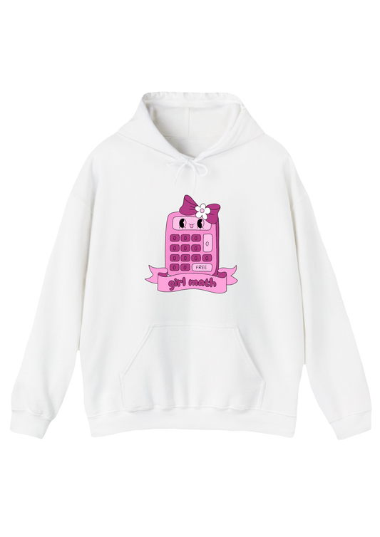 Girl Math White Hoodie