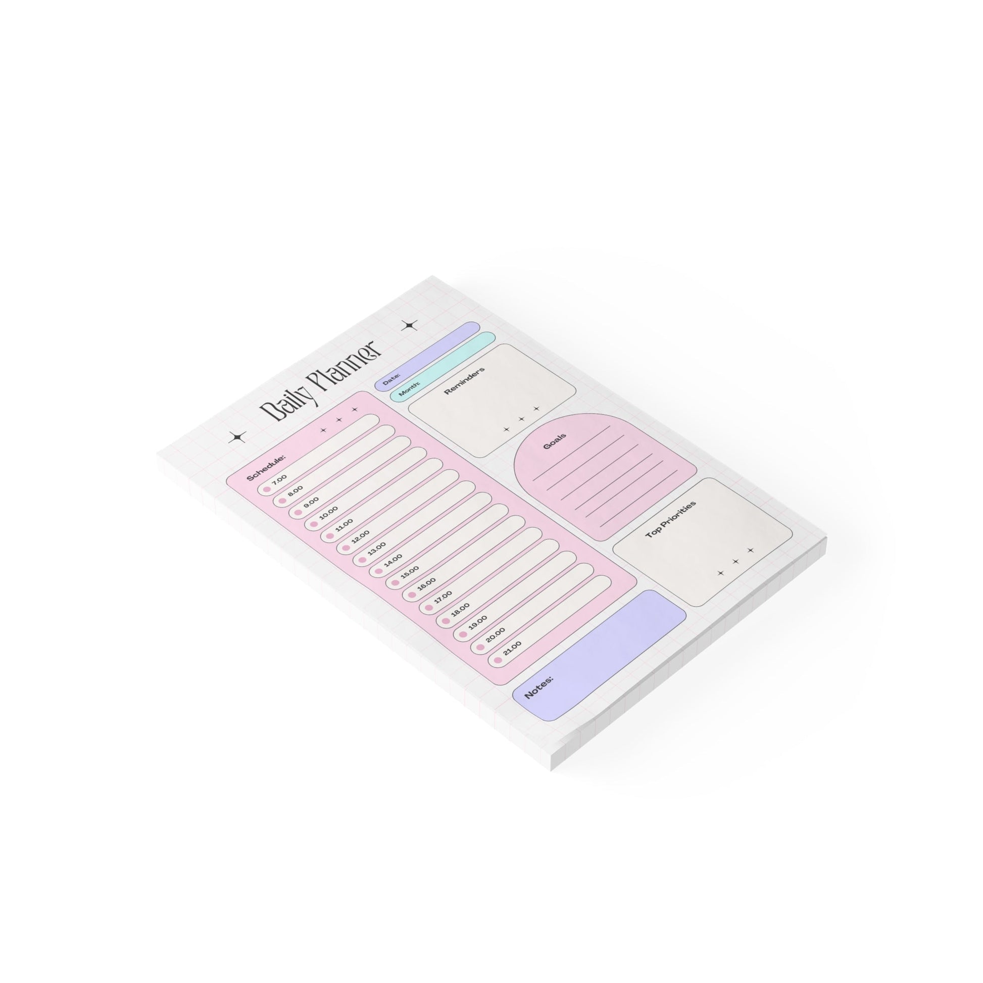 Pastel Daily Planner A4 - Puff Berry
