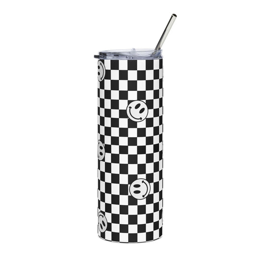 Black and White Tumbler - Puff Berry