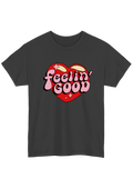 Feelin' Good Charcoal Tee - Puff Berry