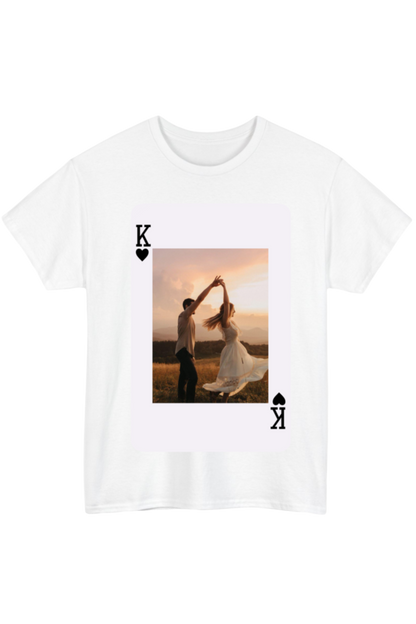 Custom Card White Tee - Puff Berry