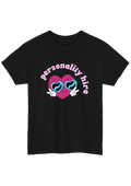 Personality Hire Black Tee - Puff Berry