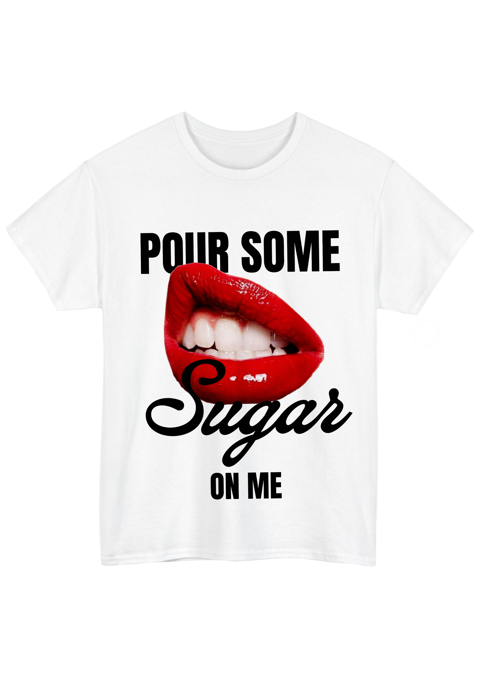Sugar White Tee - Puff Berry