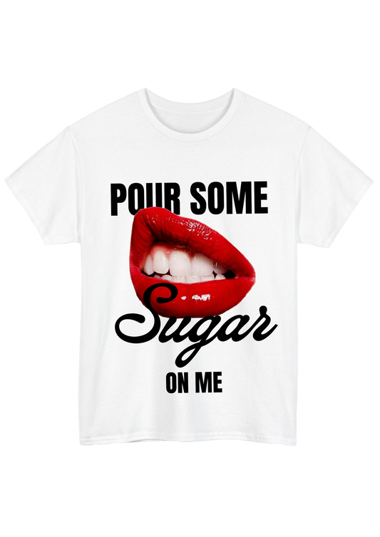 Sugar White Tee - Puff Berry