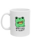 Caffeinated Frog White Mug - Puff Berry