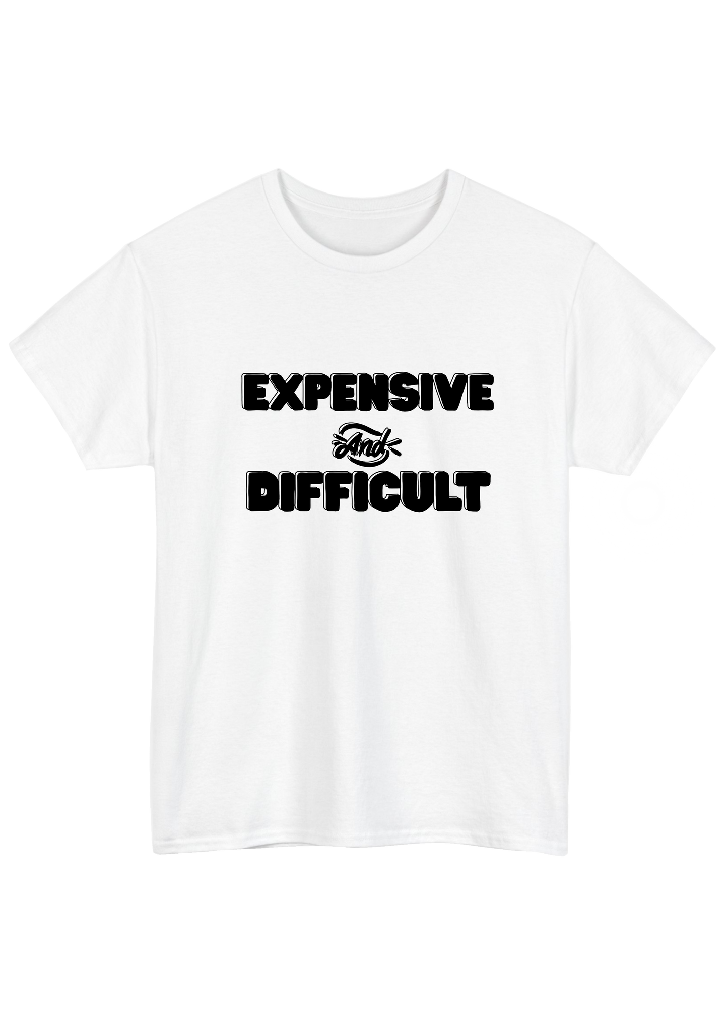 Expensive and Difficult White Tee - Puff Berry
