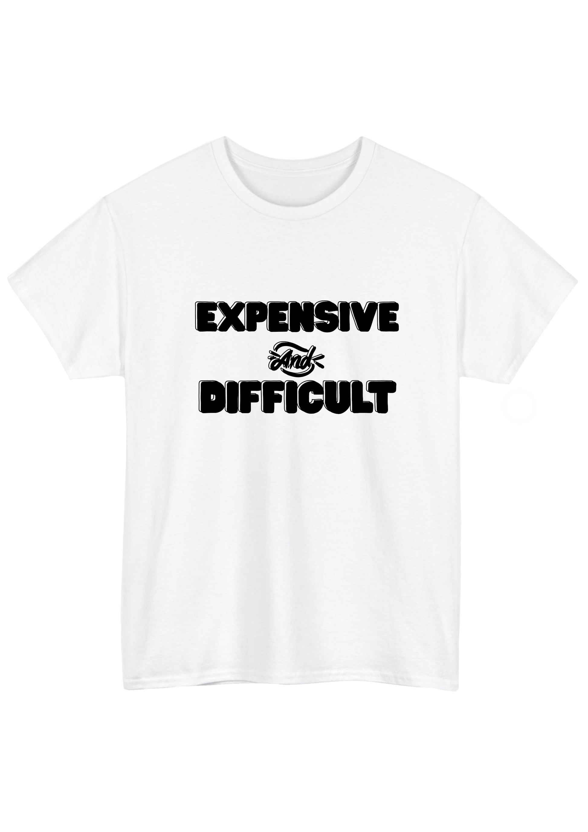 Expensive and Difficult White Tee - Puff Berry