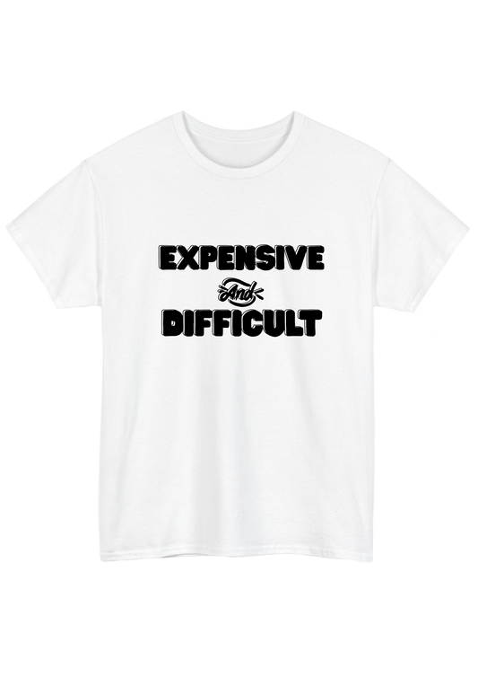 Expensive and Difficult White Tee - Puff Berry
