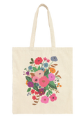 Floral Tote Bag - Puff Berry