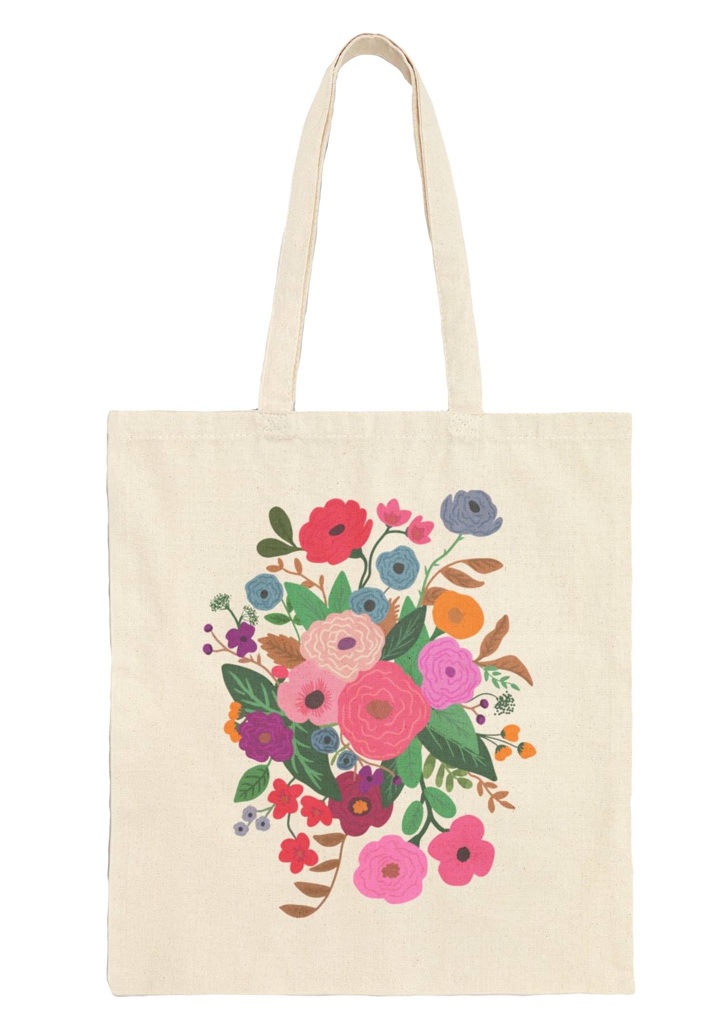 Floral Tote Bag - Puff Berry
