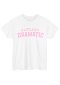 A Little Bit Dramatic White Tee - Puff Berry