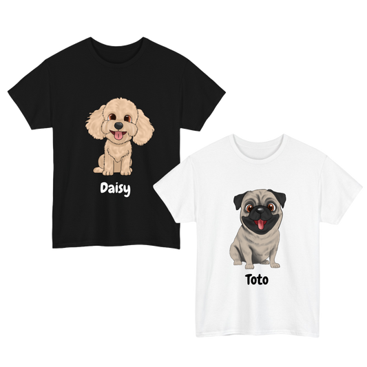 Custom Dog Tee - Puff Berry