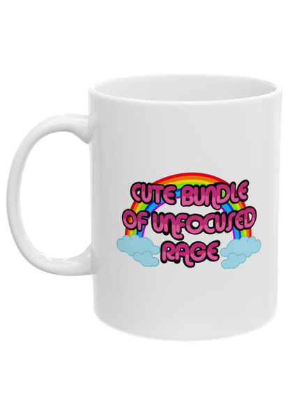 Unfocused Rage White Mug - Puff Berry