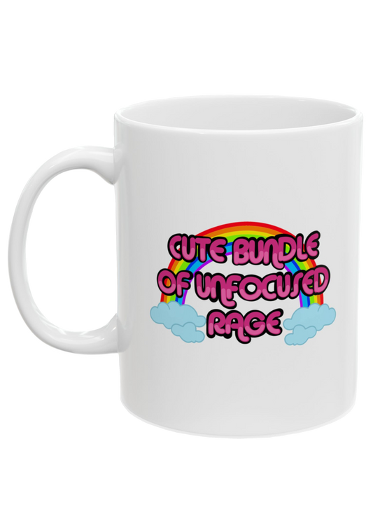 Unfocused Rage White Mug - Puff Berry