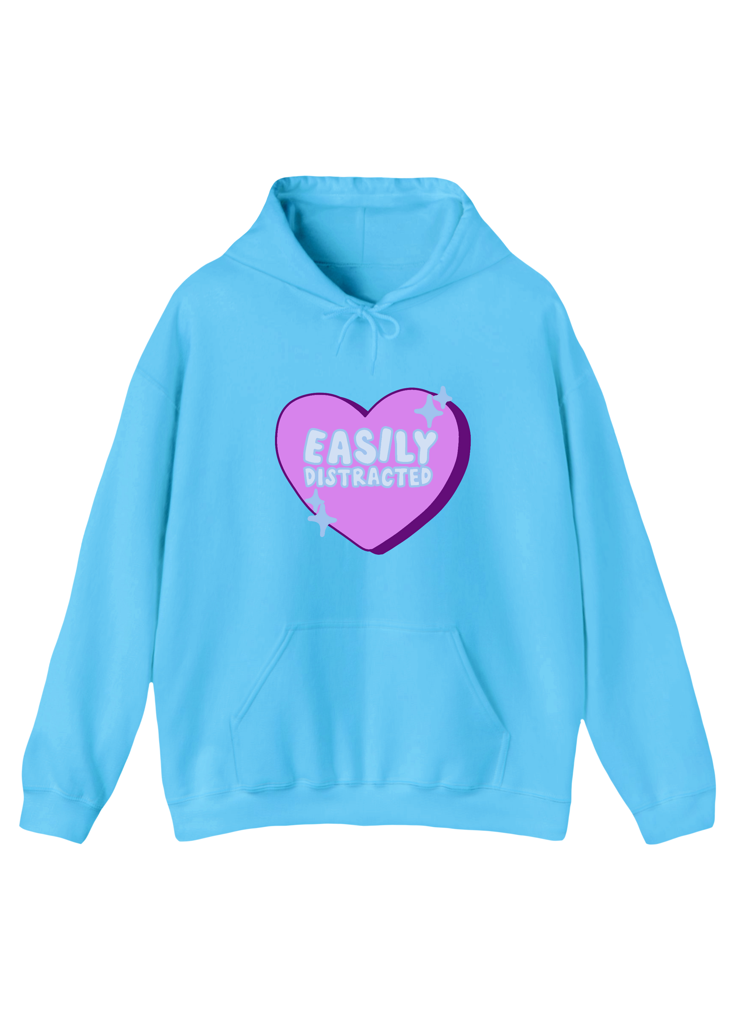 Easily Distracted Blue Hoodie