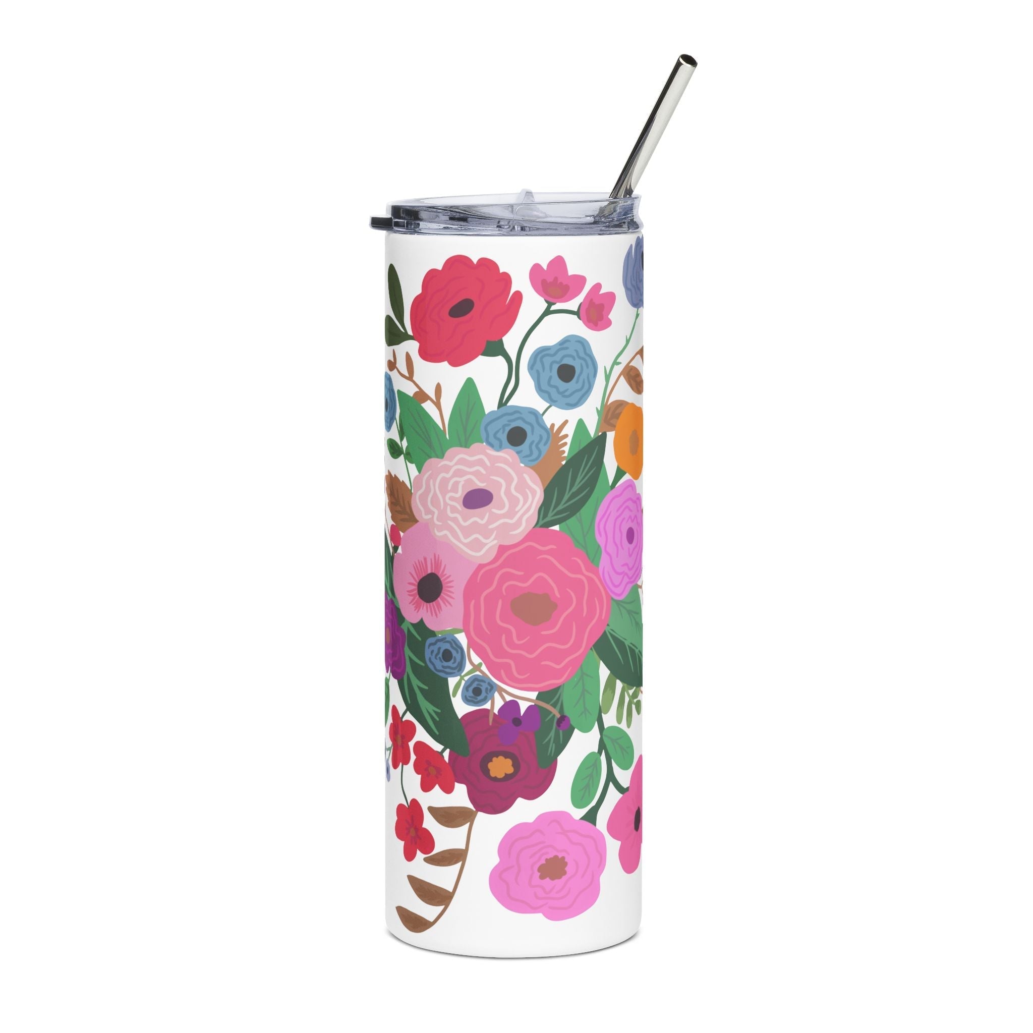 Floral Tumbler - Puff Berry