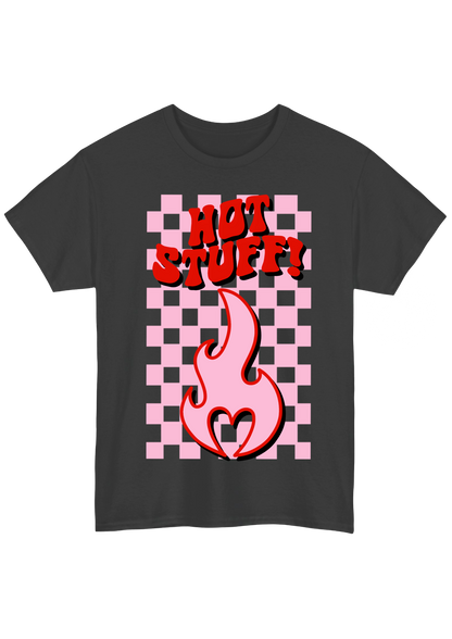 Hot Stuff Charcoal Tee - Puff Berry