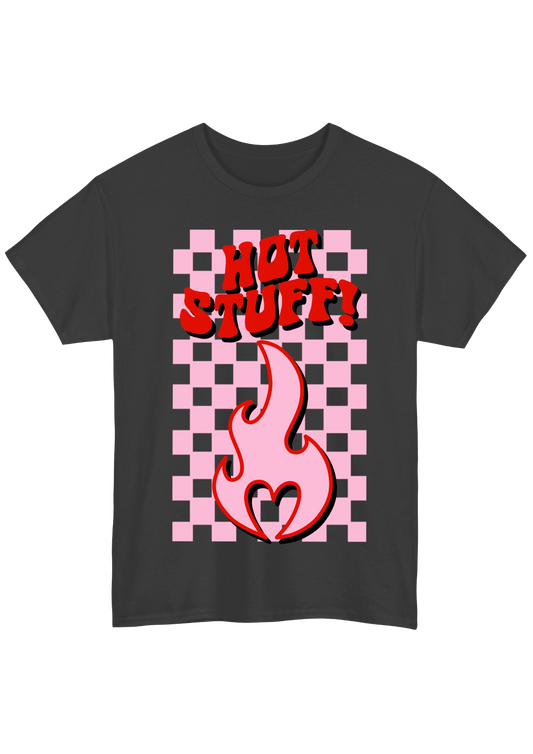 Hot Stuff Charcoal Tee - Puff Berry