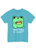 Caffeinated Frog Turquoise Tee - Puff Berry