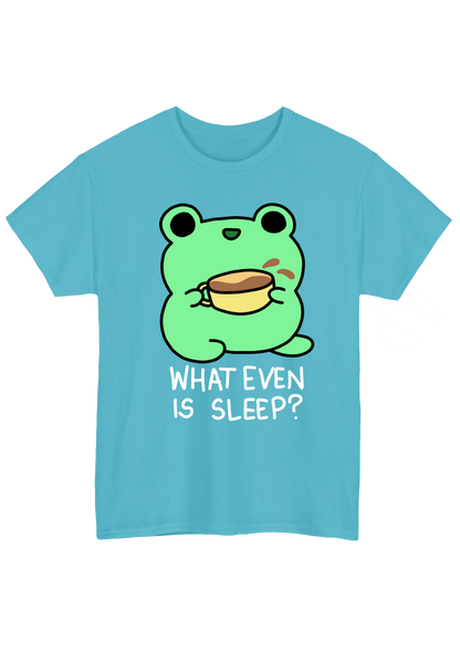 Caffeinated Frog Turquoise Tee - Puff Berry