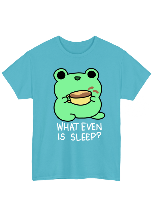 Caffeinated Frog Turquoise Tee - Puff Berry