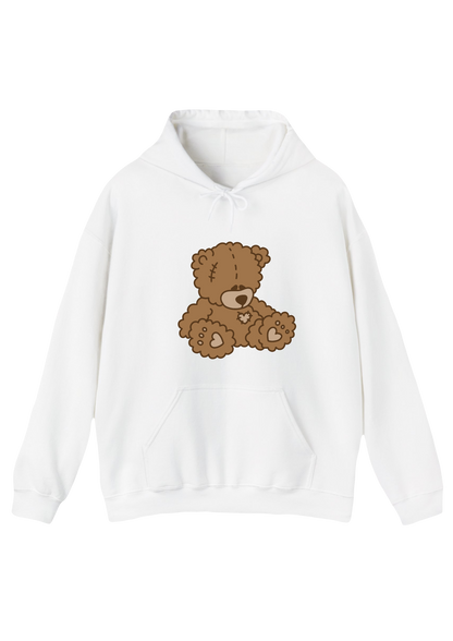 Teddy Bear White Hoodie