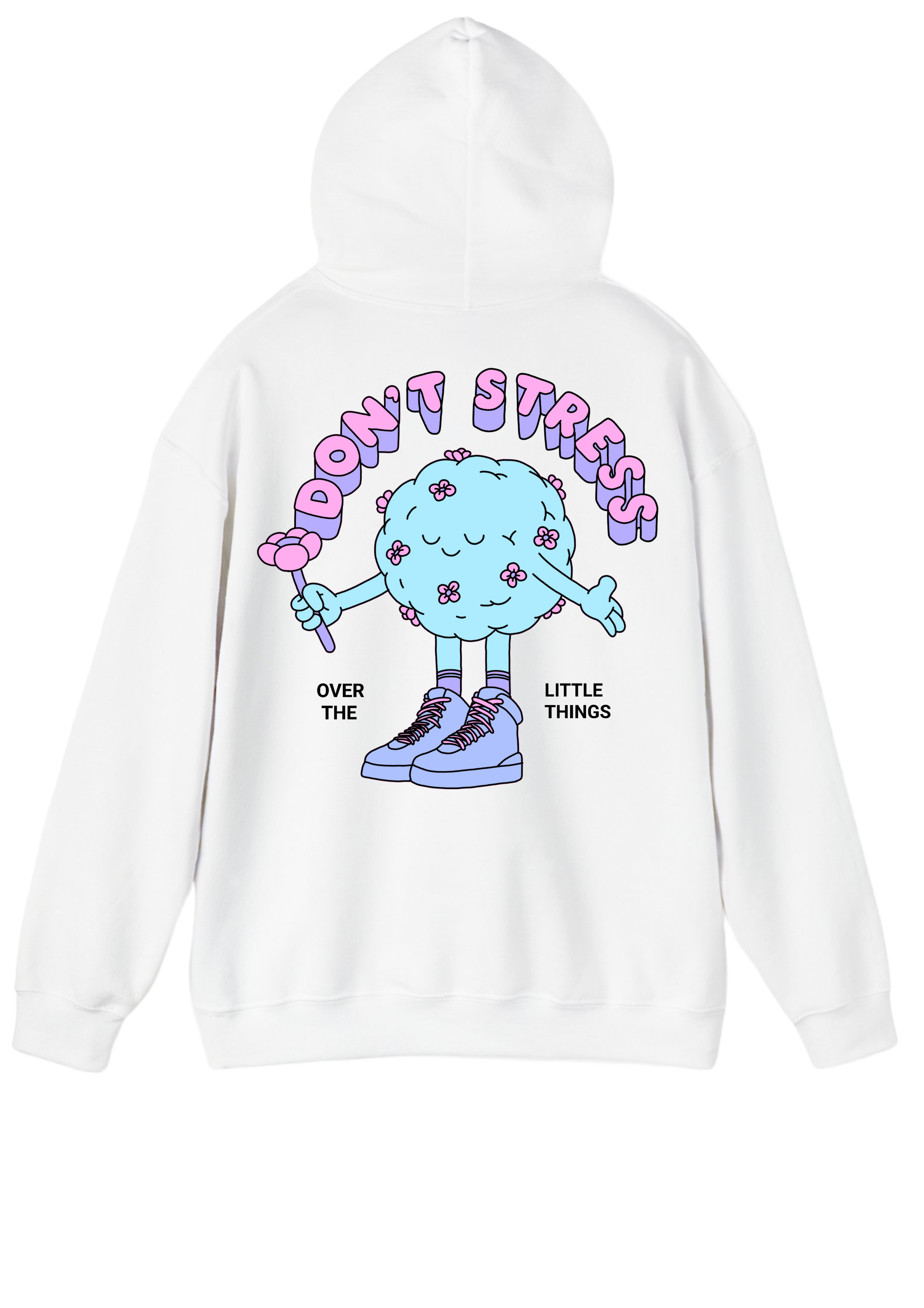 Don't Stress White Hoodie
