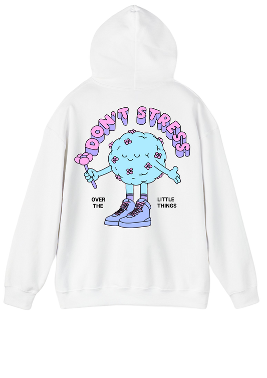 Don't Stress White Hoodie