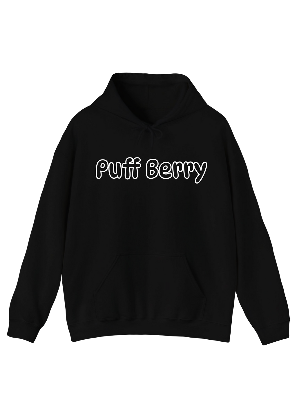 Puff Berry Black Hoodie