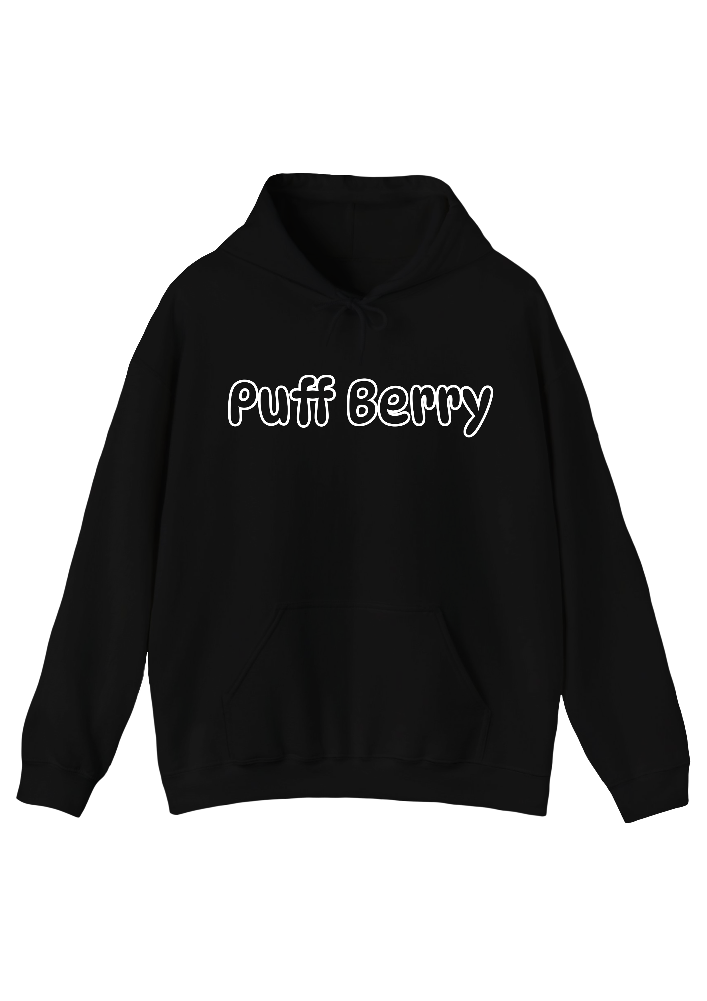 Puff Berry Black Hoodie