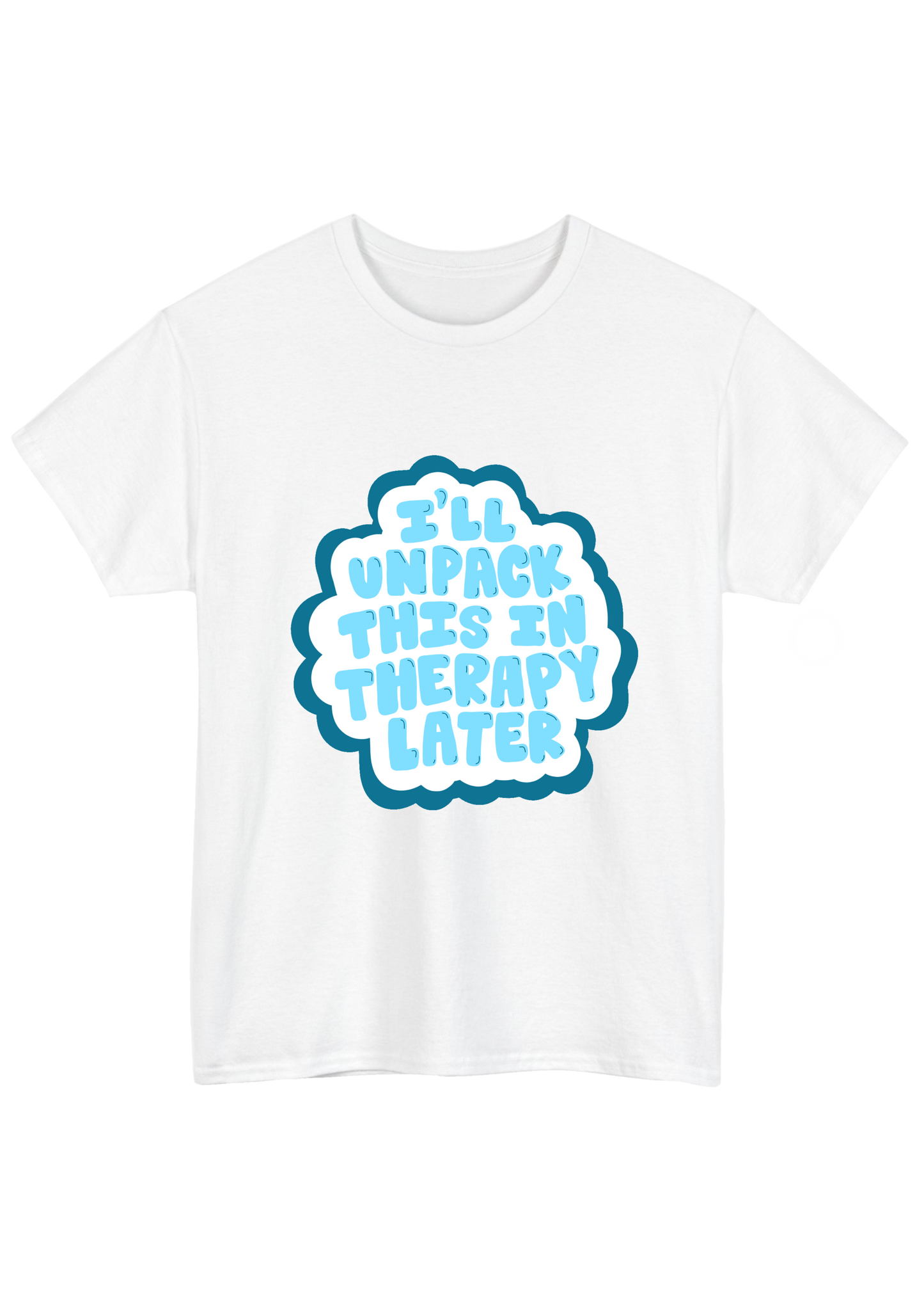 Therapy White Tee - Puff Berry
