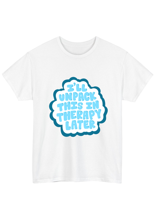 Therapy White Tee - Puff Berry