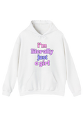 Just A Girl White Hoodie