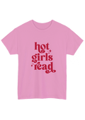 Hot Girls Read Pink Tee - Puff Berry