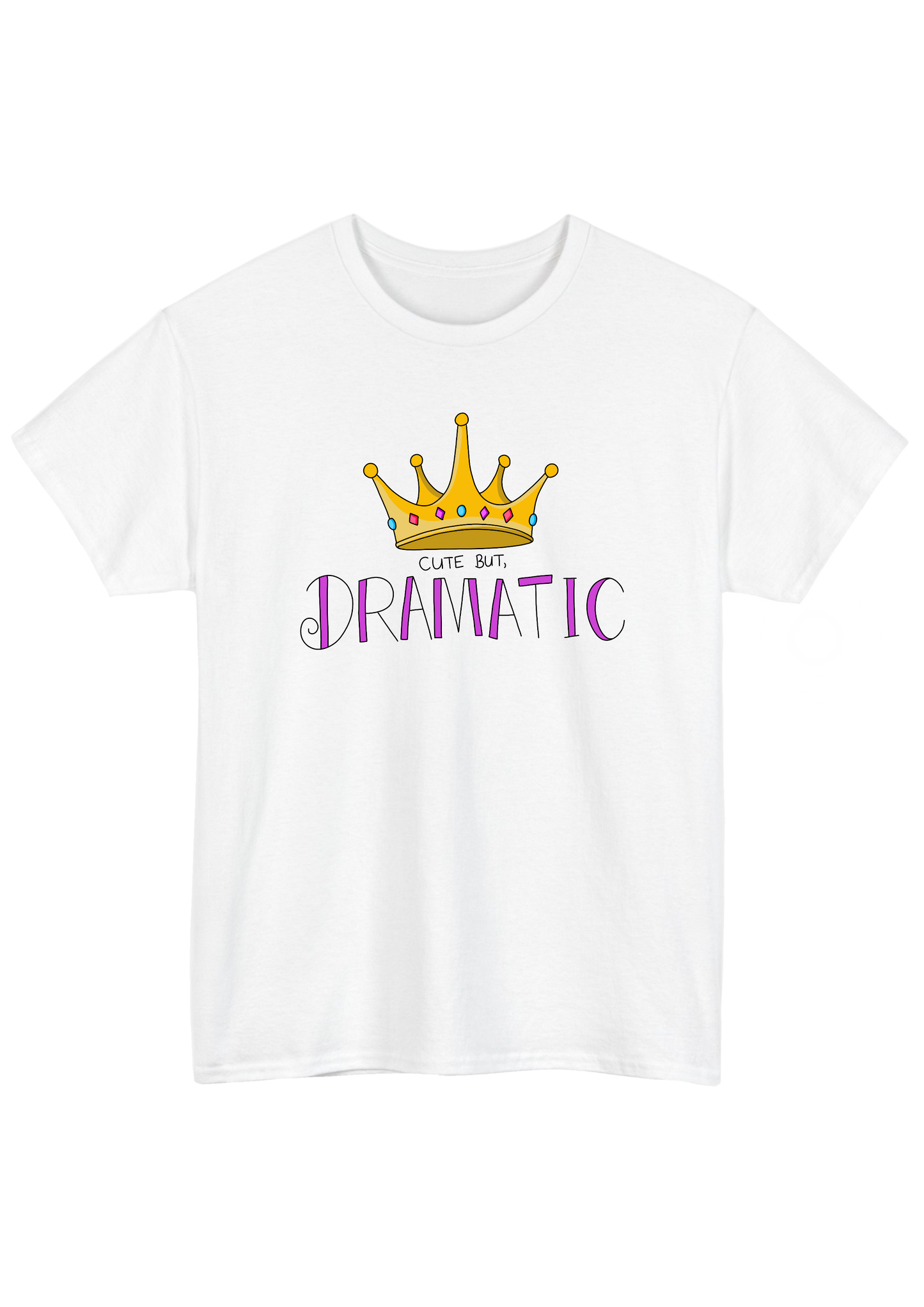 Cute but Dramatic White Tee