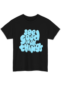 See Good in All Things Black Tee - Puff Berry