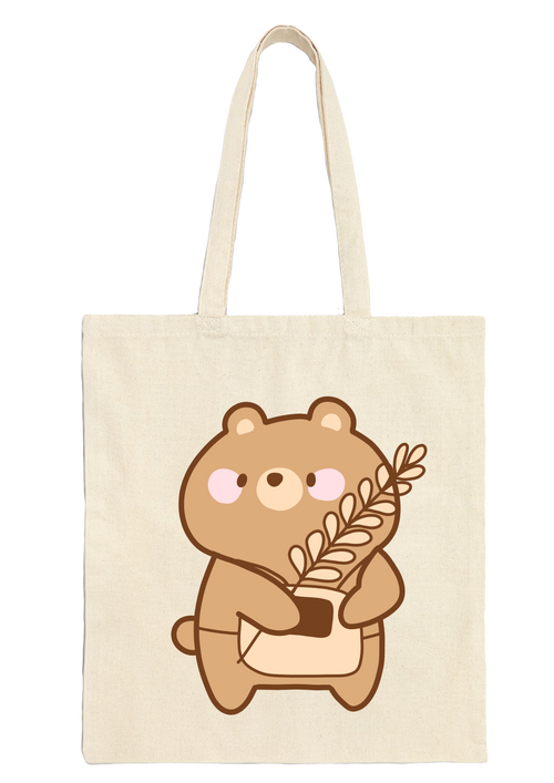 Baker Bear Tote Bag - Puff Berry