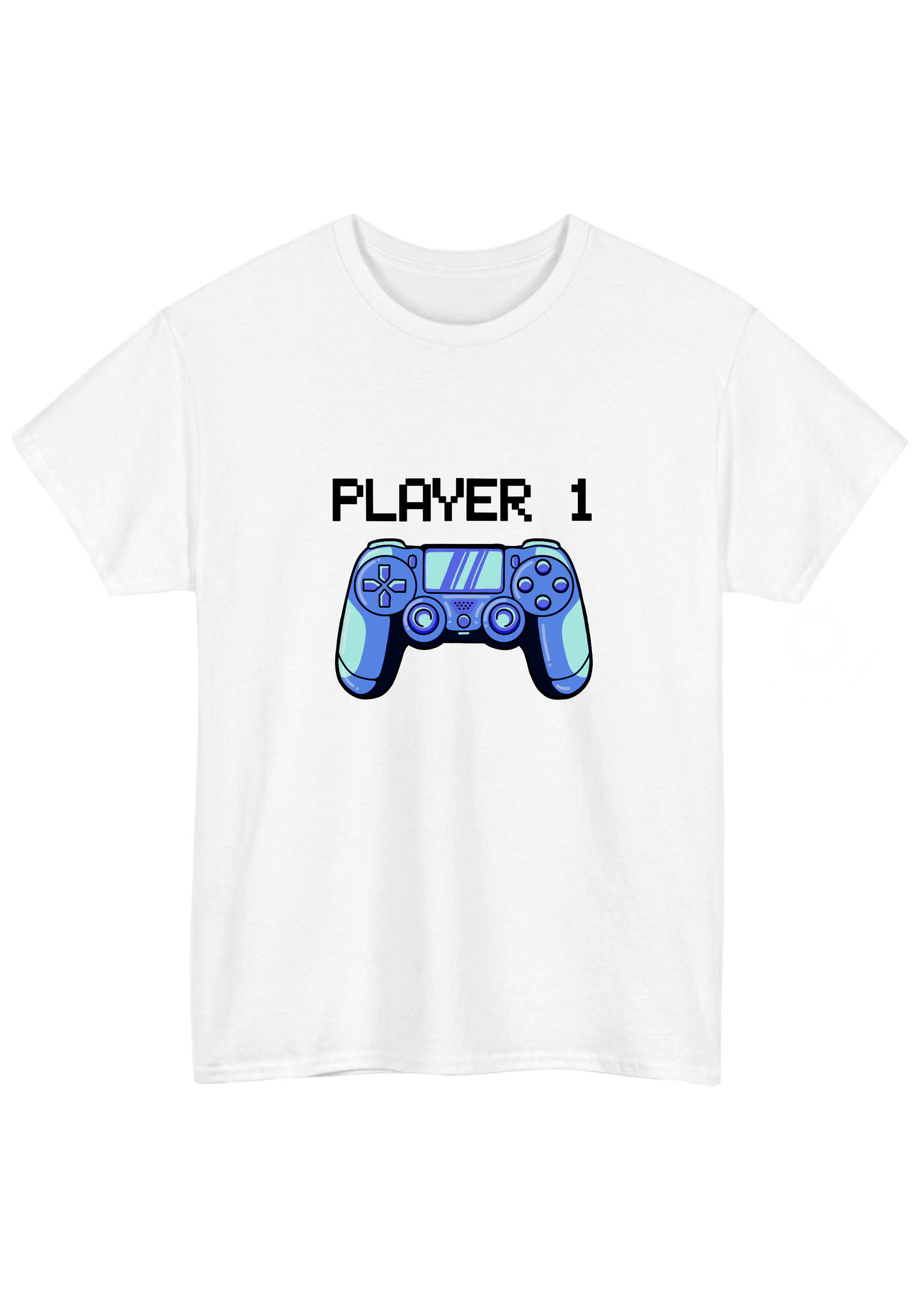 Player 1 White Tee - Puff Berry