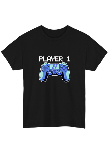 Player 1 Black Tee - Puff Berry