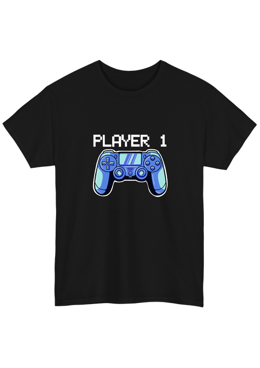 Player 1 Black Tee - Puff Berry