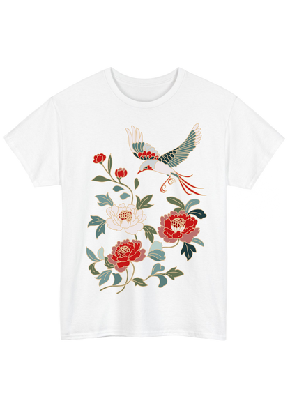 Floral White Tee