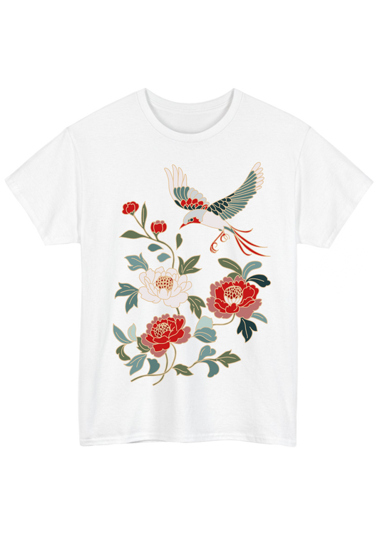 Floral White Tee