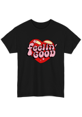 Feelin' Good Black Tee - Puff Berry