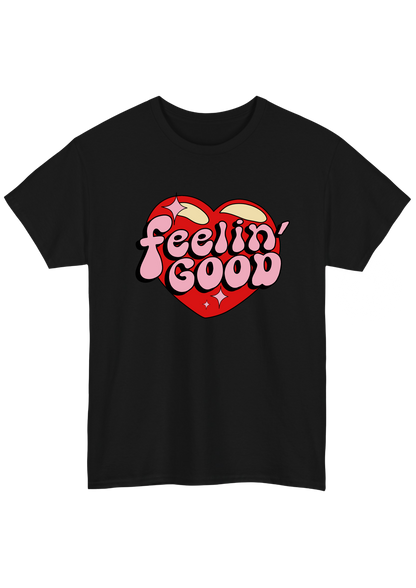 Feelin' Good Black Tee - Puff Berry