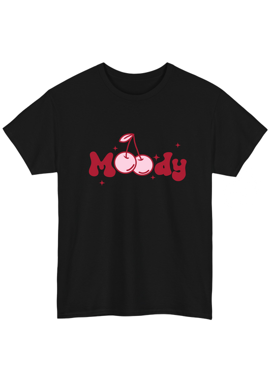 Moody Black Tee - Puff Berry