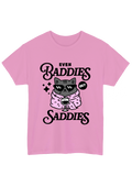 Even Baddies Get Saddies Pink Tee - Puff Berry
